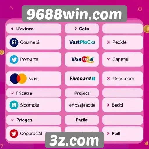 Métodos de pagamento aceitos no 9688win.com